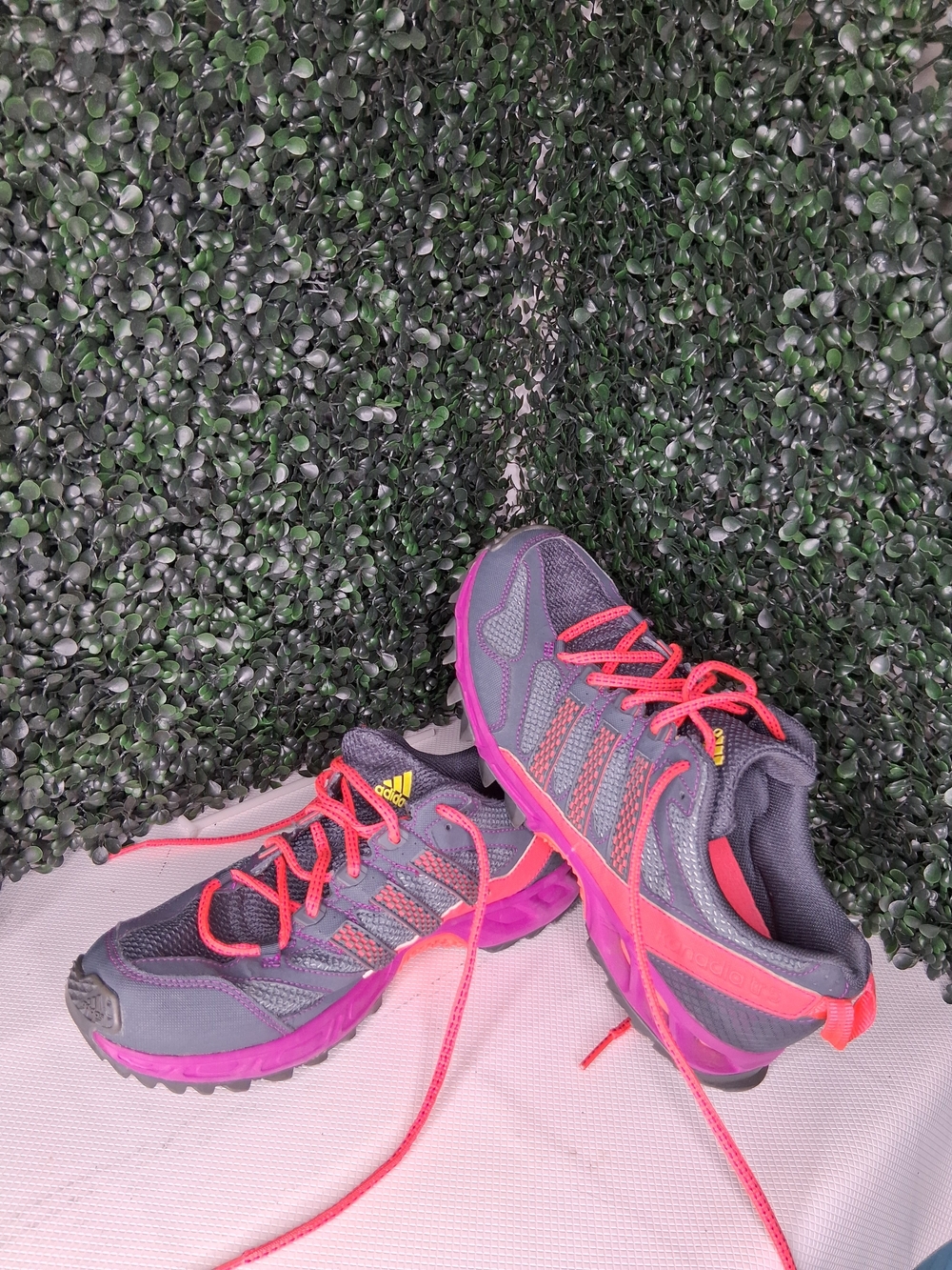 adidas Women's Gray and Pink Trail Runners